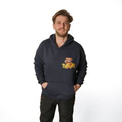 Baskılı Lacivert Kapşonlu 3 İplik Sweatshirt - Perakende Satış
