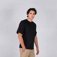Kadın - Erkek Unisex Siyah Oversize Tişört - Toptan Satış | Baskılı - Baskısız