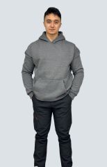 ANTRASİT 3 İplik Şardonlu Kapşonlu Sweatshirt – Perakende Satış