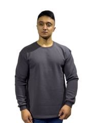 Erkek Füme Bisiklet Yaka Kışlık Sweatshirt – Rahat ve Sıcak Tutma Özellikli - Perakende Satış