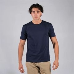 Lacivert Unisex Regular-Fit Basic Tişört - Toptan Satış İmkanı | Klasik Tarz