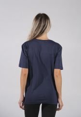 Lacivert Unisex Regular-Fit Basic Tişört - Toptan Satış İmkanı | Klasik Tarz