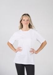 Toptan Beyaz Unisex Regular-Fit Basic T-Shirt | Pamuklu T-shirt
