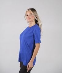 Unisex Saks Mavisi Basic T-Shirt – Zamansız Şıklık, Üstün Konfor!