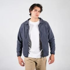 Toptan Polar Hırka Koyu Gri | 1. Kalite Polar Kumaş ve Nakışlı Tasarım