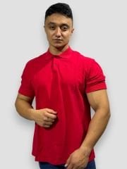 Unisex Kırmızı Polo Yaka Tişört - Şıklık | Modern Tasarım