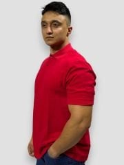 Unisex Kırmızı Polo Yaka Tişört - Şıklık | Modern Tasarım