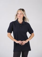 Kadın Lacivert Polo Yaka T-Shirt - %100 Pamuklu Kısa Kollu Nefes Alabilen Tasarım