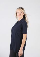 Kadın Lacivert Polo Yaka T-Shirt - %100 Pamuklu Kısa Kollu Nefes Alabilen Tasarım
