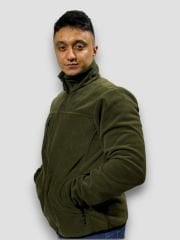 HAKİ 3 CEPLİ POLAR HIRKA - TOPTAN SATIŞ FİYATI