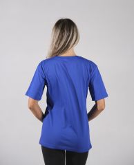Saks Mavisi  Regular - Fit Basic T-shirt Kadın - Günlük ve Spor Kullanıma Uygun