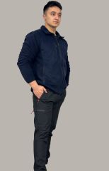 LACİVERT 3 CEPLİ POLAR HIRKA - TOPTAN SATIŞ FİYATI