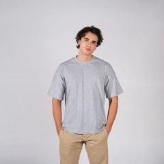 Melanj Gri Unisex Oversize Tişört - Toptan Satış | Rahat ve Modern