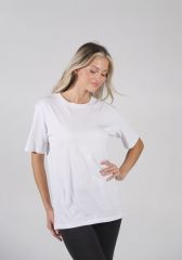 Beyaz Unisex Regular-Fit Basic T-Shirt | Pamuklu T-shirt
