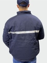 Lacivert Gabardin Kapitoneli Mont - Toptan Satış, Dayanıklı ve Şık Tasarım