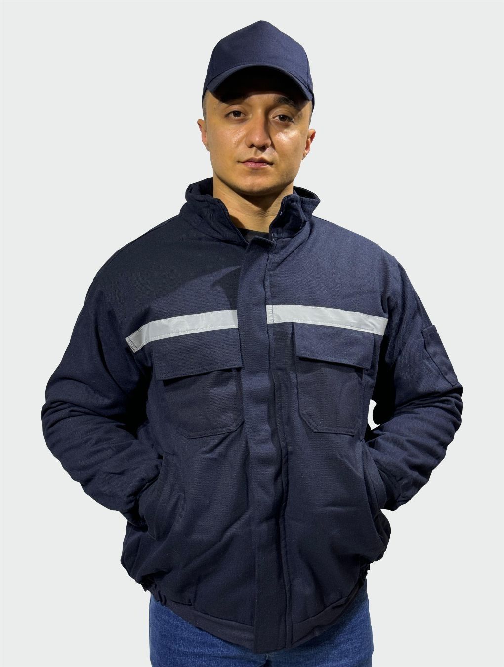 Lacivert Gabardin Kapitoneli Mont - Toptan Satış, Dayanıklı ve Şık Tasarım