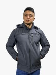 Antrasit Softshell Mont - Su ve Rüzgar Geçirmez Polarlı Mont (S-3XL)