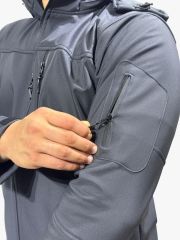 Maksimum Koruma için Antrasit Softshell Mont - Sıcak ve Dayanıklı