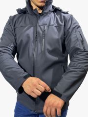 Maksimum Koruma için Antrasit Softshell Mont - Sıcak ve Dayanıklı