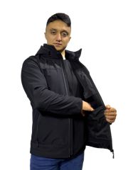 Siyah Softshell Mont - İş ve Günlük Kullanım İçin