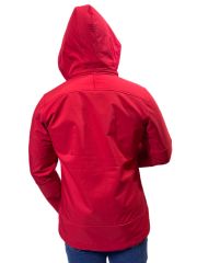 Kırmızı Softshell Mont - Su ve Rüzgar Geçirmez, Polarlı ve Çıkarılabilir Kapüşonlu