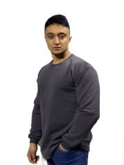 Erkek Füme Bisiklet Yaka Kışlık Sweatshirt – Rahat ve Sıcak Tutma Özellikli