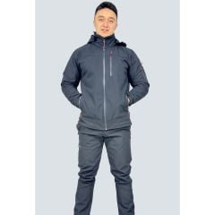 Siyah Softshell Takım – Su Geçirmez ve Rüzgar Koruyucu