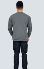 ANTRASİT 2 İplik Şardonlu Ribanalı Sweatshirt - Toptan Satış