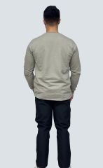 Açık Yeşil 3 İp Şardonsuz Reçmeli Sweatshirt – Toptan Satış