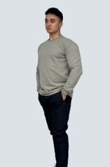 Açık Yeşil 3 İp Şardonsuz Reçmeli Sweatshirt – Toptan Satış
