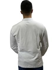 BEYAZ UZUN KOLLU POLO YAKA T-SHIRT