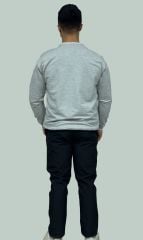 Açık Gri 2 İplik Şardonlu Ribanalı Sweatshirt – Perakende Satış